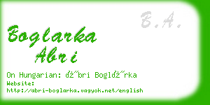 boglarka abri business card